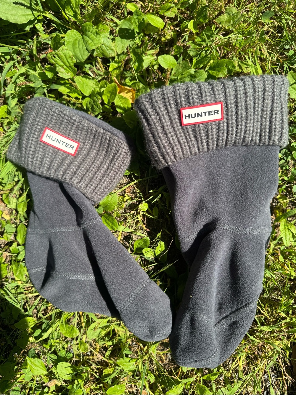 Hunter Woman’s Gray Fleece-Lined Boot Socks